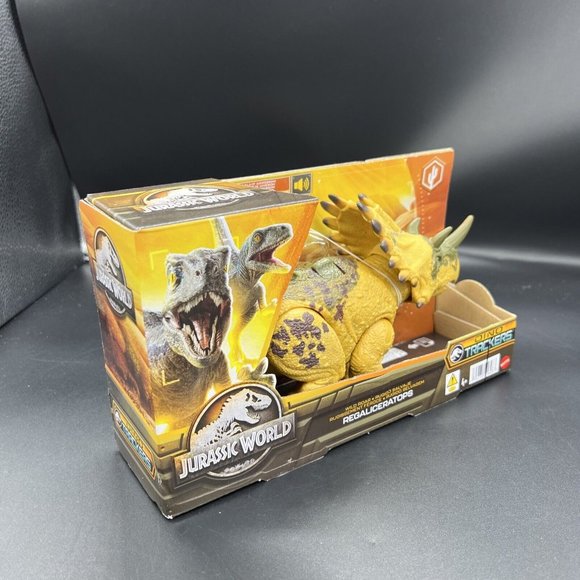 Jurassic World Dino Trackers - Figurine Wild Roar Regaliceratops - Figurines - Produits Dérivés Films et Séries